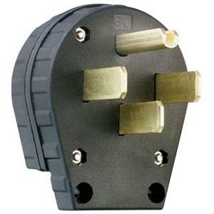 125/250 VAC 30/50 A 14-30P/14-50P, Legrand North America LLC 3867 Straight Blade Dual Power Attachment Plug, Black