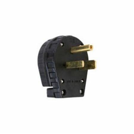 250 VAC 30/50 A 6-30P/6-50P, Legrand North America LLC 3869 Straight Blade Dual Power Attachment Plug, Black