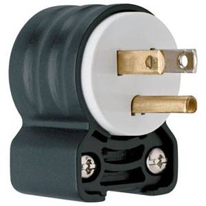 125 VAC 15 A, Legrand North America LLC PS5266SSAN Straight Blade Plug, Black/White