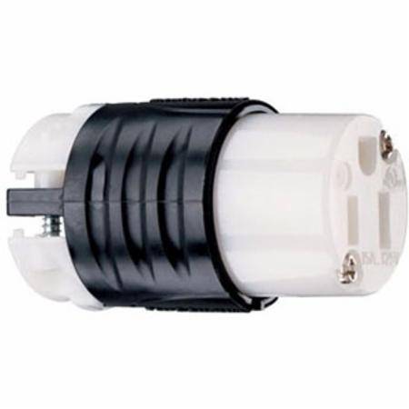 125 VAC 15 A 5-15R, Legrand North America LLC PS5269X Straight Blade Connector, Black/White