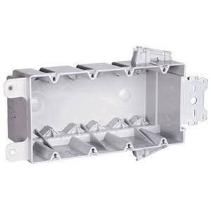 68 Cu Inch, Legrand North America LLC S468S50AC SLATER® Stud Bracket Outlet Box, 4-Gang