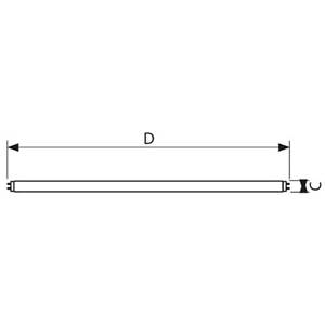 25 W, T8, Philips Lighting 281907 Linear Fluorescent Lamp