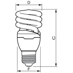 23 W, T2, Philips Lighting 414011 Compact Fluorescent Lamp