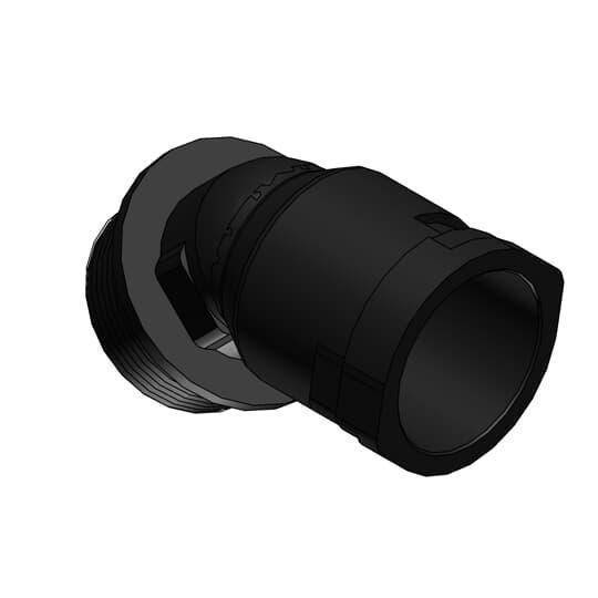 PMA ALAD-M508 1-Piece Conduit Elbow With Integral Cone Seal, M50x1.5 Trade, 45 deg, Polyamide 6