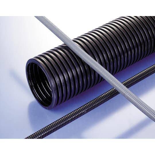 PMA PMAFLEX® CYLG-23B.150 Type CYL Medium Duty Flexible Conduit With Coarse Profile, NW23 Trade, 21.9 mm ID x 1.12 in OD, 150 m L, Nylon/Polyamide 6