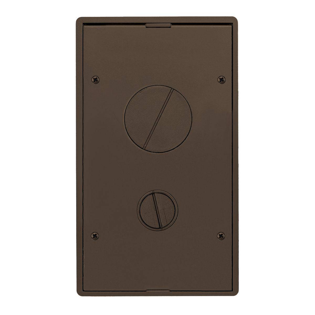 Wiring Device-Kellems 24GTFFCVRBRZ CFB Furniture Feed Floor Box Cover, 10-11/16 in L x 6-3/16 in W, Die Cast Aluminum