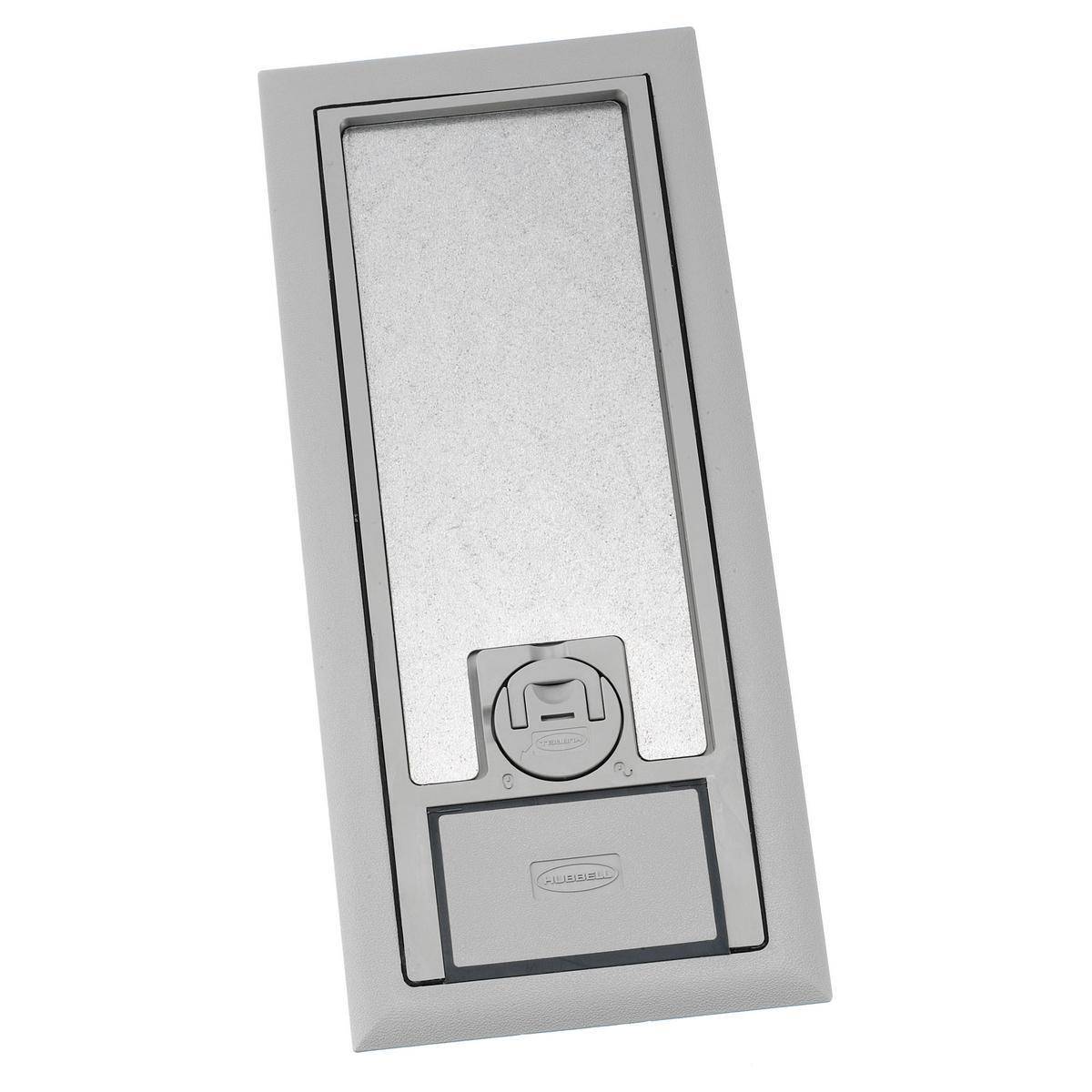 Wiring Device-Kellems 3SFBCGYA Molded Reinforced Standard Floor Box Cover With Carpet Recess, 12.2 in L x 5.52 in W x 0.88 in D, Polycarbonate