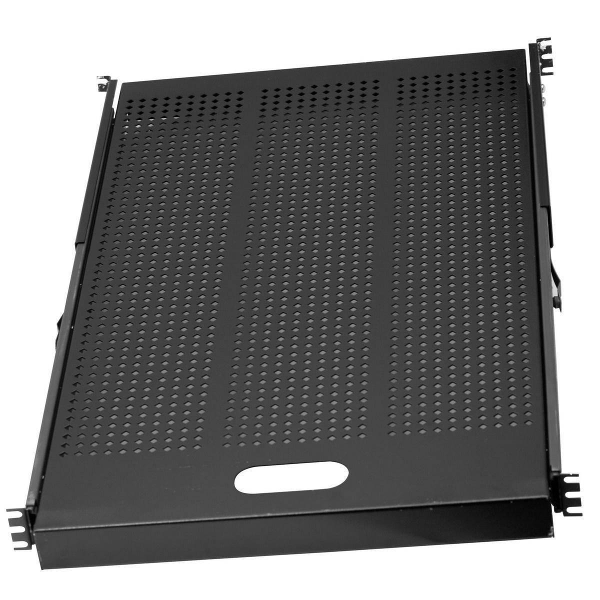 PREMISE WIRING RE-BOX® CKTSD Telescopic Cabinet Shelf, 32-1/2 in H x 19-1/2 in W x 5.2 in D, 1U Rack, Steel