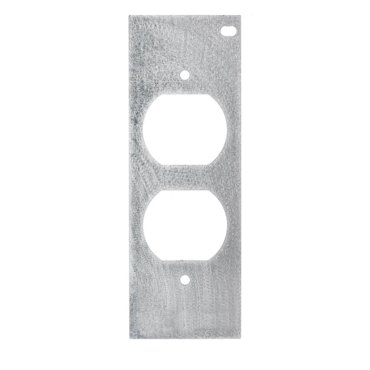 Wiring Device-Kellems ScrubShield® FB10MPDUP CFB10 Mounting Plate With (1) Duplex Opening, 1.34 in L x 3.28 in W, 10 Gangs, Galvanized Stamped Steel
