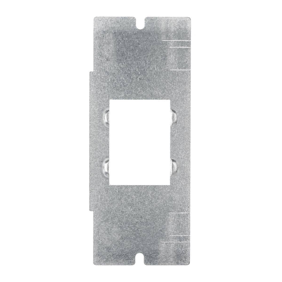 PREMISE WIRING ScrubShield® FBMP15IM Single 1.5U Hubbell station Opening Mounting Plate, 1 Gangs, Stamped Steel