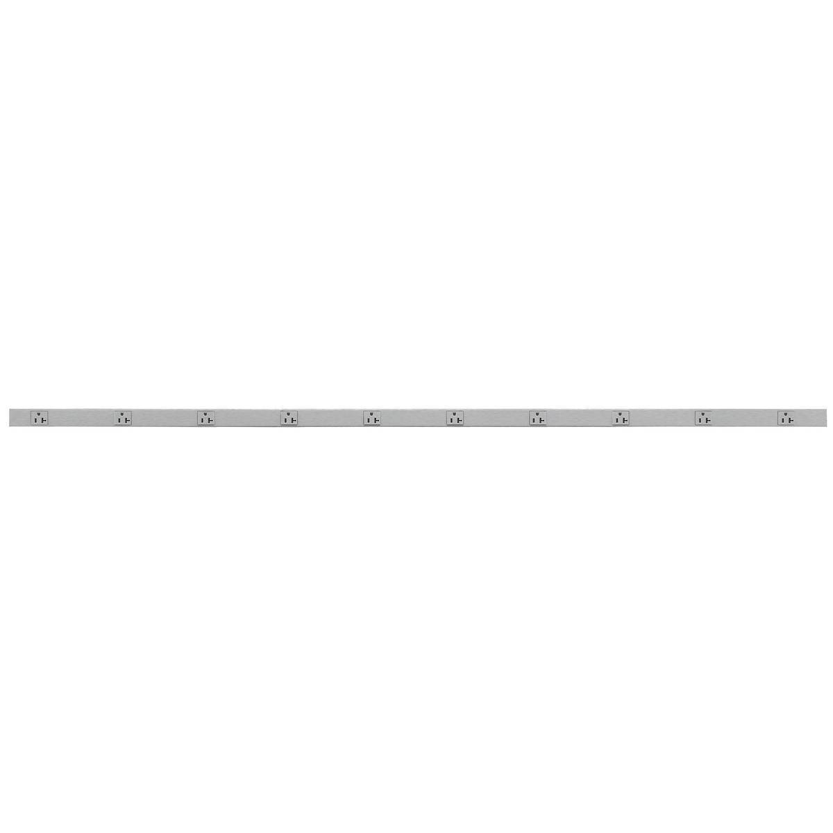 PREMISE WIRING PlugTrak® HBLALU24GB306 Fully Insulated Pre-Wired Standard Metallic Raceway, 38 in L x 3 in W x 1.6 in H, Aluminum