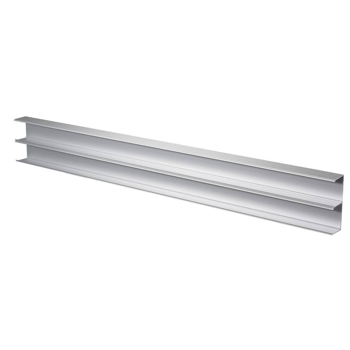 PREMISE WIRING HBLALU5000B10 2-Channel Removable Raceway Base, 10 ft L x 5.08 in W x 1.66 in H, Extruded Aluminum