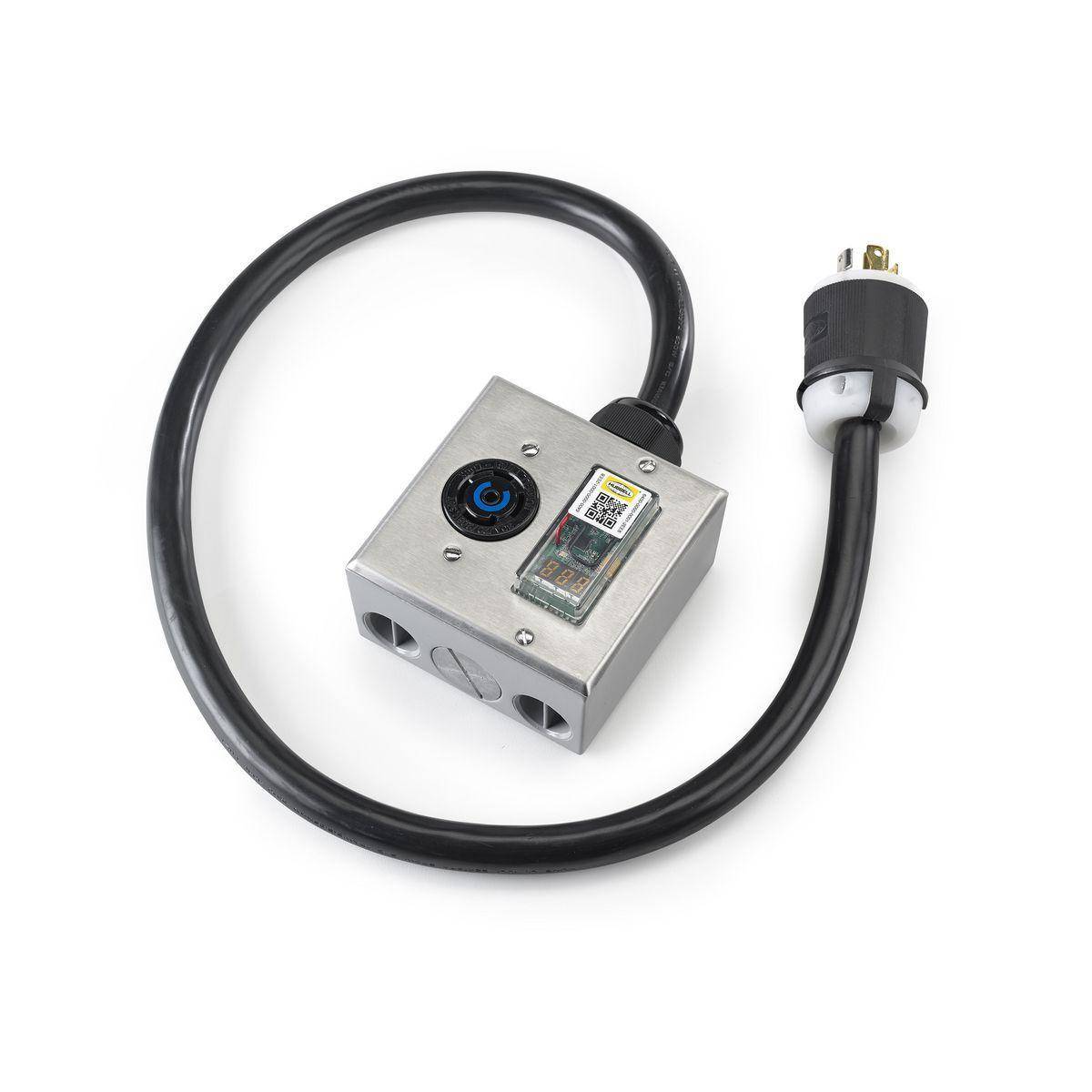 Wiring Device-Kellems inSIGHT™ HBLRG302121 HBL Data Monitoring 3-Phase 4-Pole 5-Wire Standard Smart Power Cable With NEMA L21-30 Device, 240/415 V, 4.56 in L, Lexan®