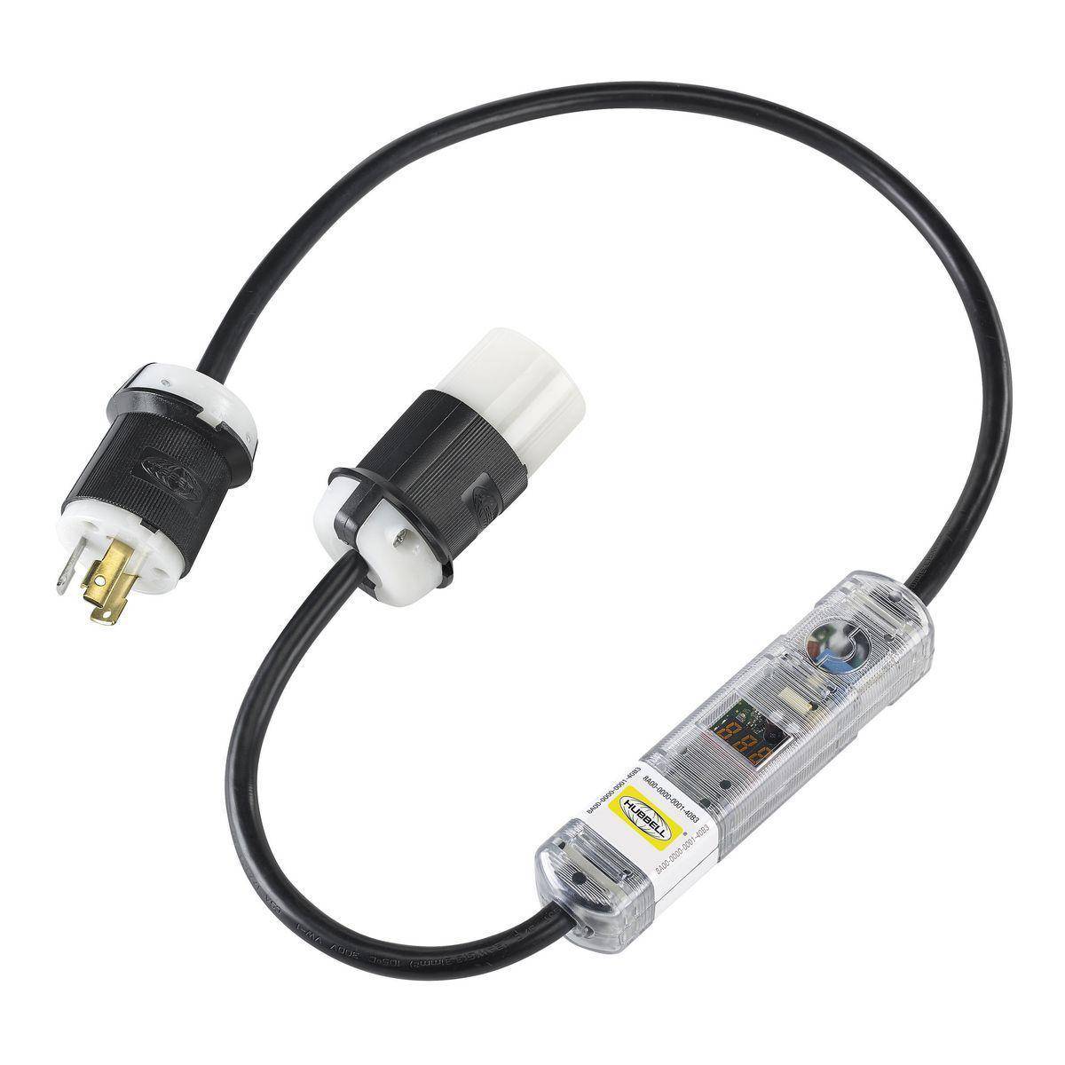 PREMISE WIRING Wiring Device-Kellems HBLSG20L5L5 1-Phase Data Monitoring Fully Enclosed Standard Smart Power Cable, 120 VAC, Lexan®
