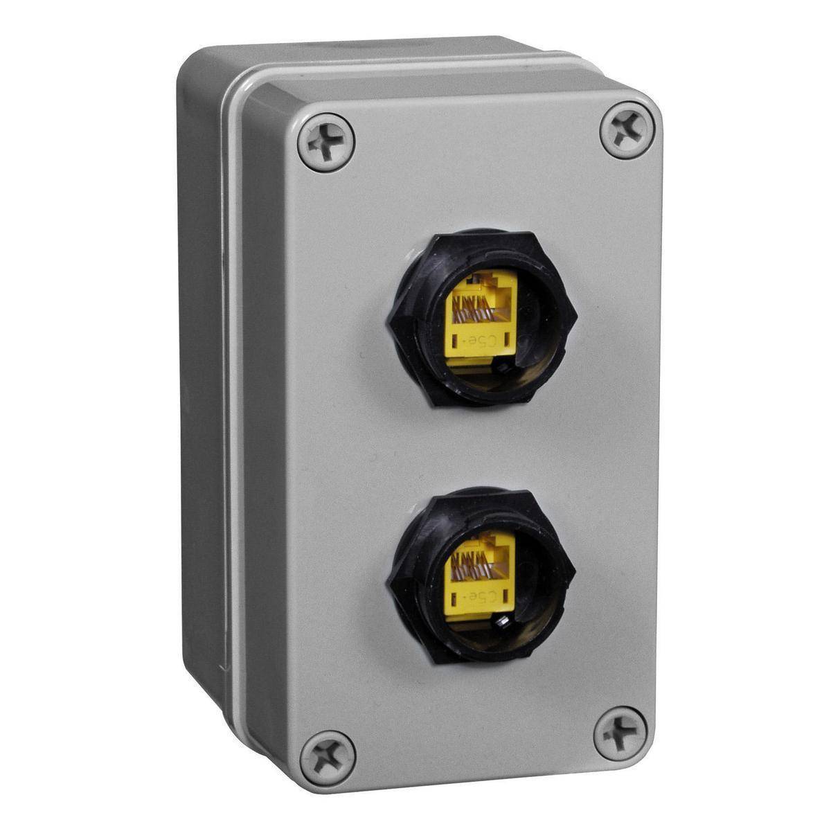 PREMISE WIRING HI-Impact™ HI64XGY Surface Mount Box, 6 Ports, Surface Mount, ABS, Gray