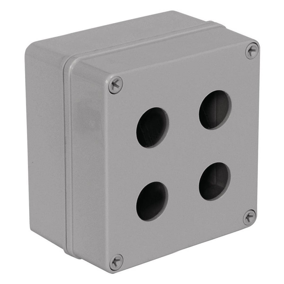 Wiring Device-Kellems HI-Impact™ HI44XGY Box, 4 Ports, Surface Mount, ABS, Off-White