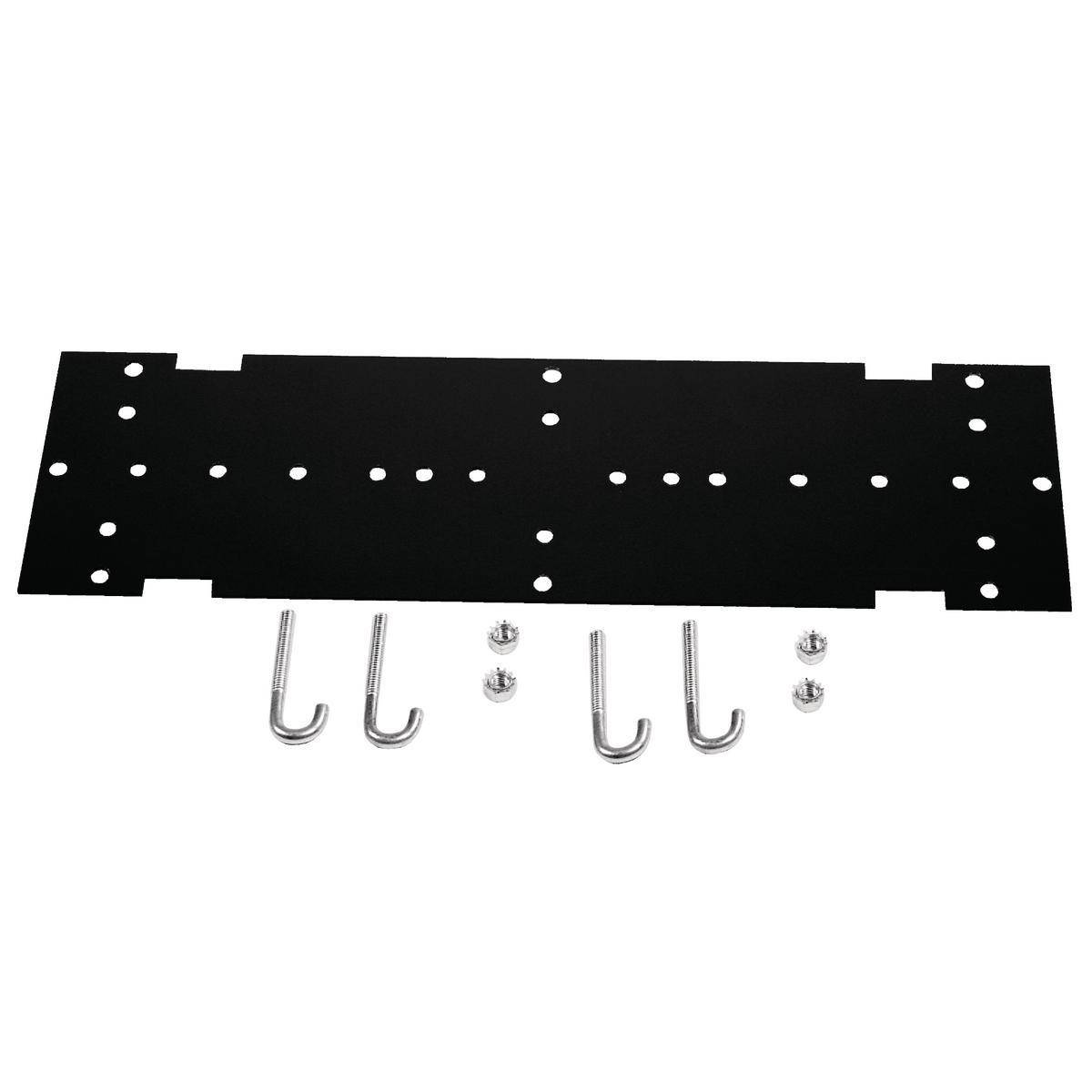 Wiring Device-Kellems HLMPK19 Heavy Duty Relay Rack Mounting Kit, For Use With NEXTFRAME® Ladder Rack, 5.4 in D, Steel, Black