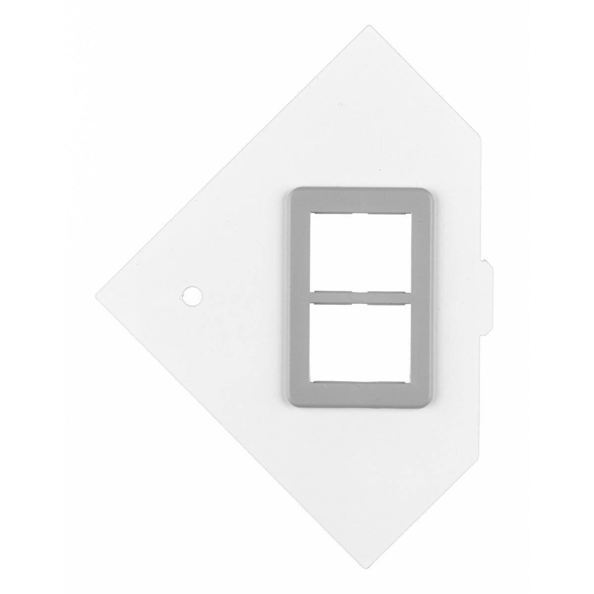 Wiring Device-Kellems RAFB4SPORT RAF Standard Sized Sub Plate, 1.19 in L x 1.98 in W, 4 Gangs, Galvanized Stamped Steel