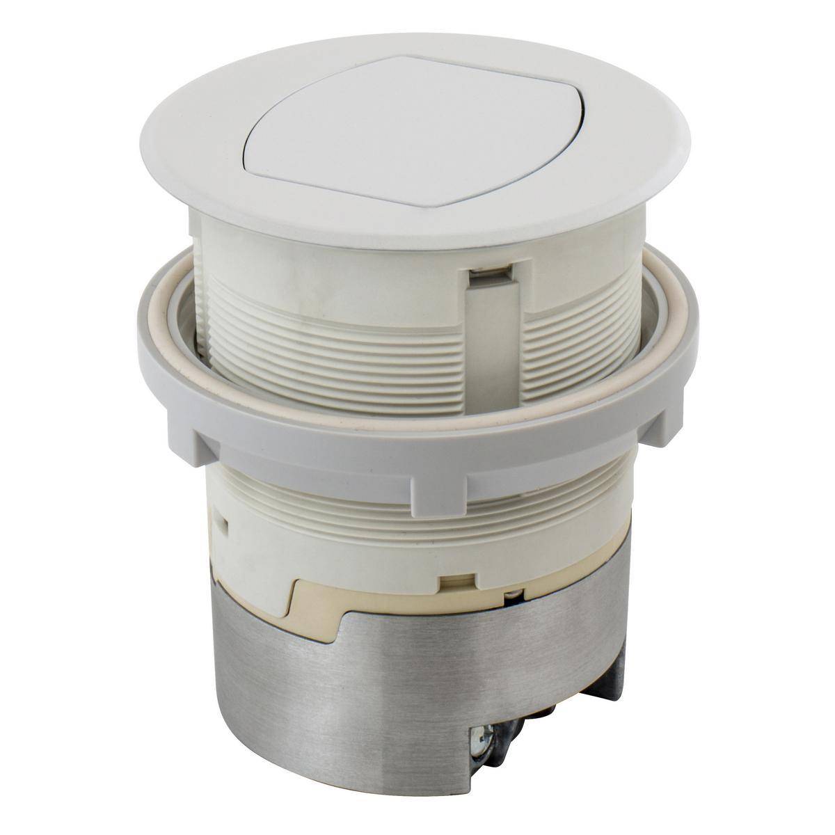 PREMISE WIRING RCT200W 1-Duplex Standard Surface Mount Tamper-Resistant Pop-Up Kitchen Counter Receptacle, Composite