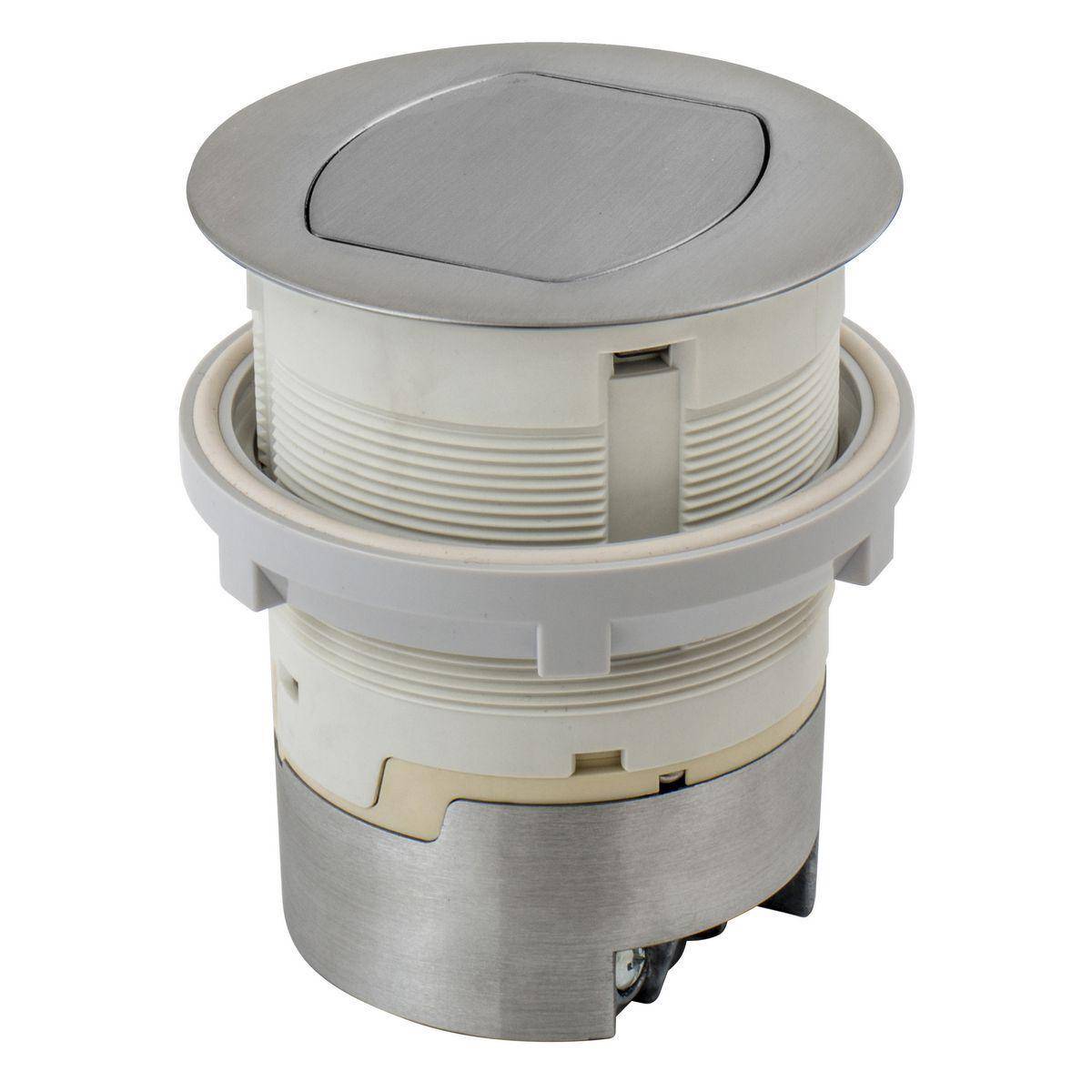 Bryant Electric RCT221ALU 2-Pole 3-Wire Duplex Pop-Up Kitchen Countertop Receptacle, PBT