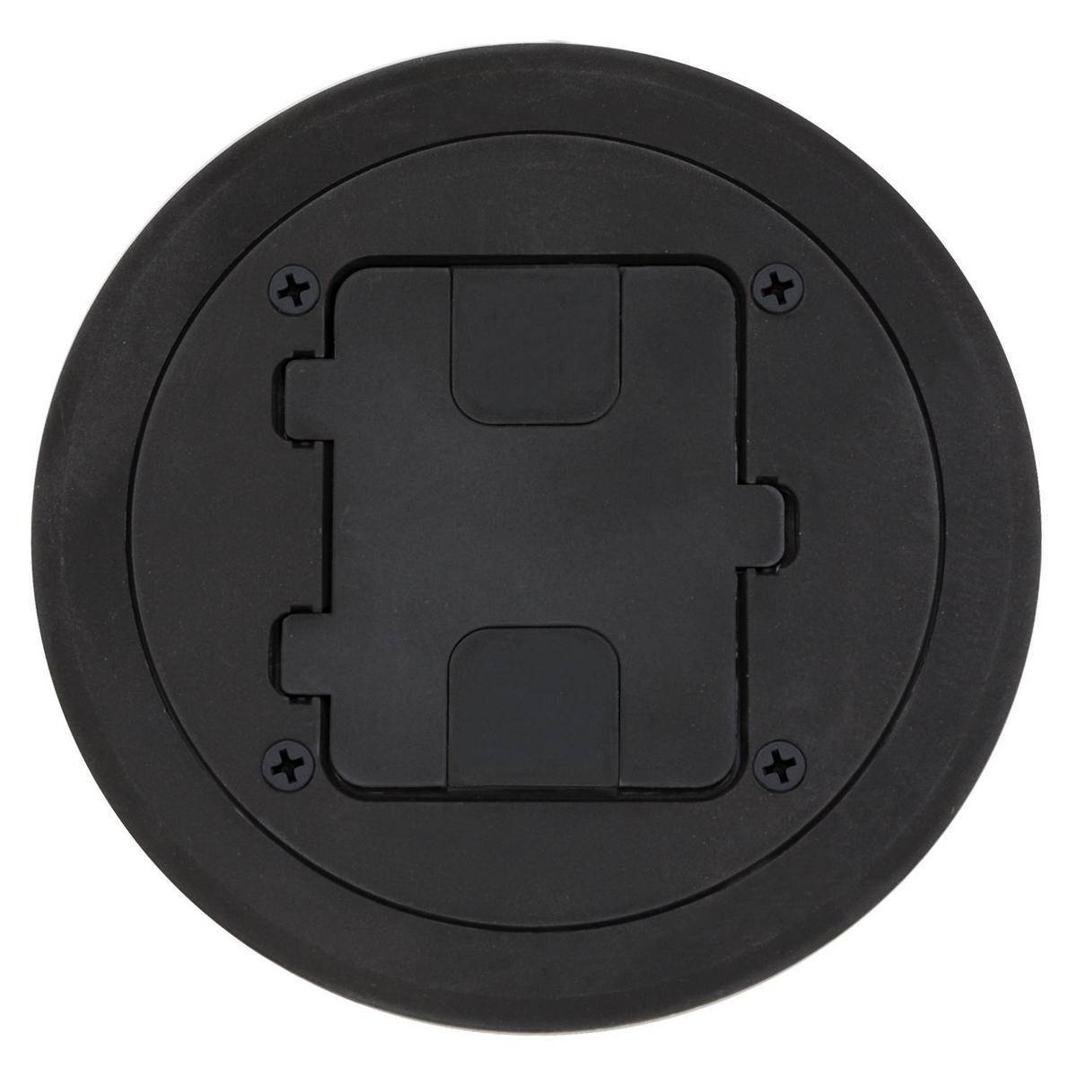 Bryant Electric Wiring Device-Kellems RF406BK Interior Flange/Hinged Door Cover Non-Metallic Molded Standard Floor Box