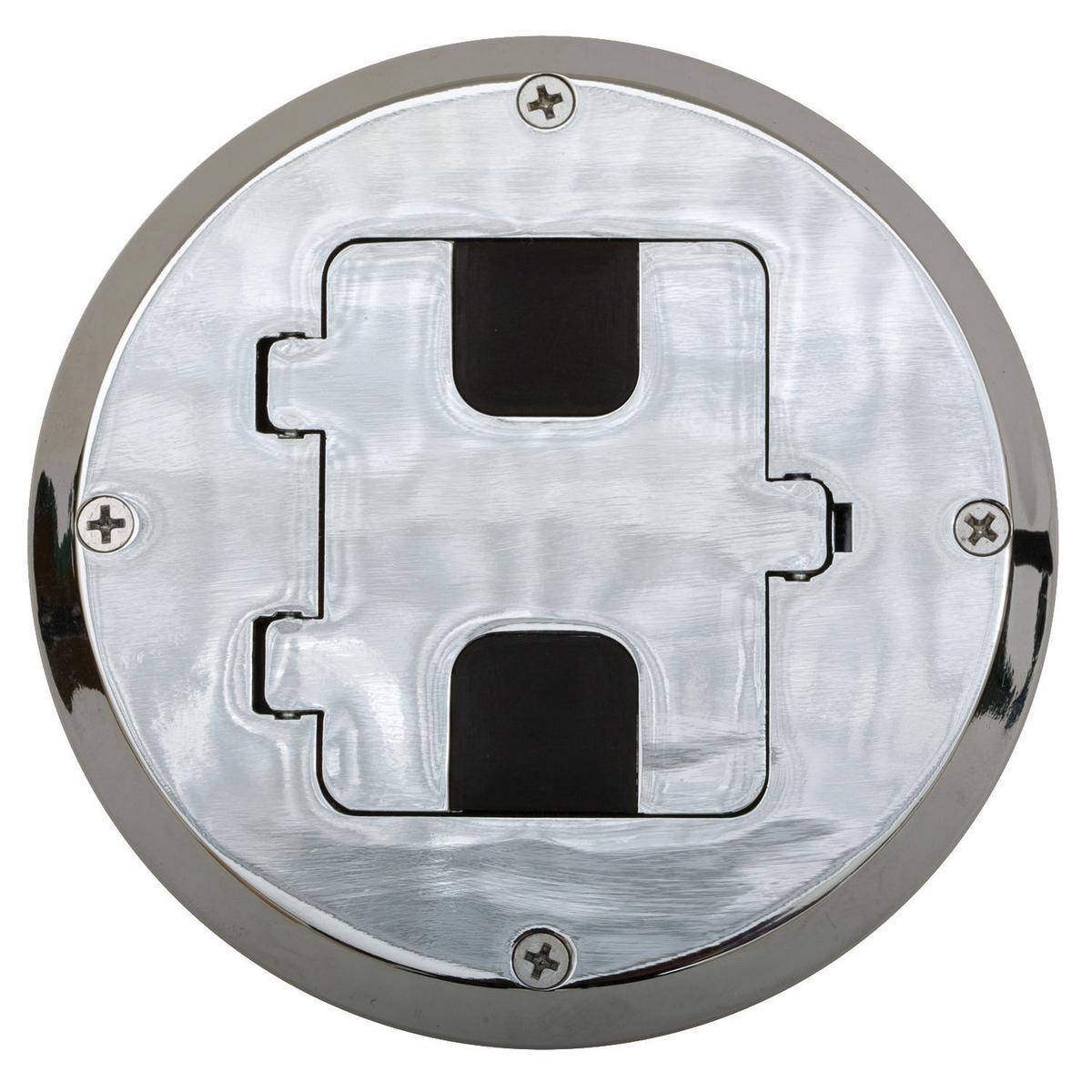 Bryant Electric Wiring Device-Kellems RF515CH Floor Box Kit, Aluminum, 1 Gangs, 4.1 in L x 3.6 in W