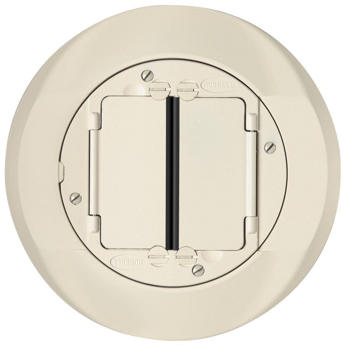 Wiring Device-Kellems S1CFCI Fire-Rated Standard Sized Poke-Through Cover, 4 in Dia, 5.62 in W, Composite