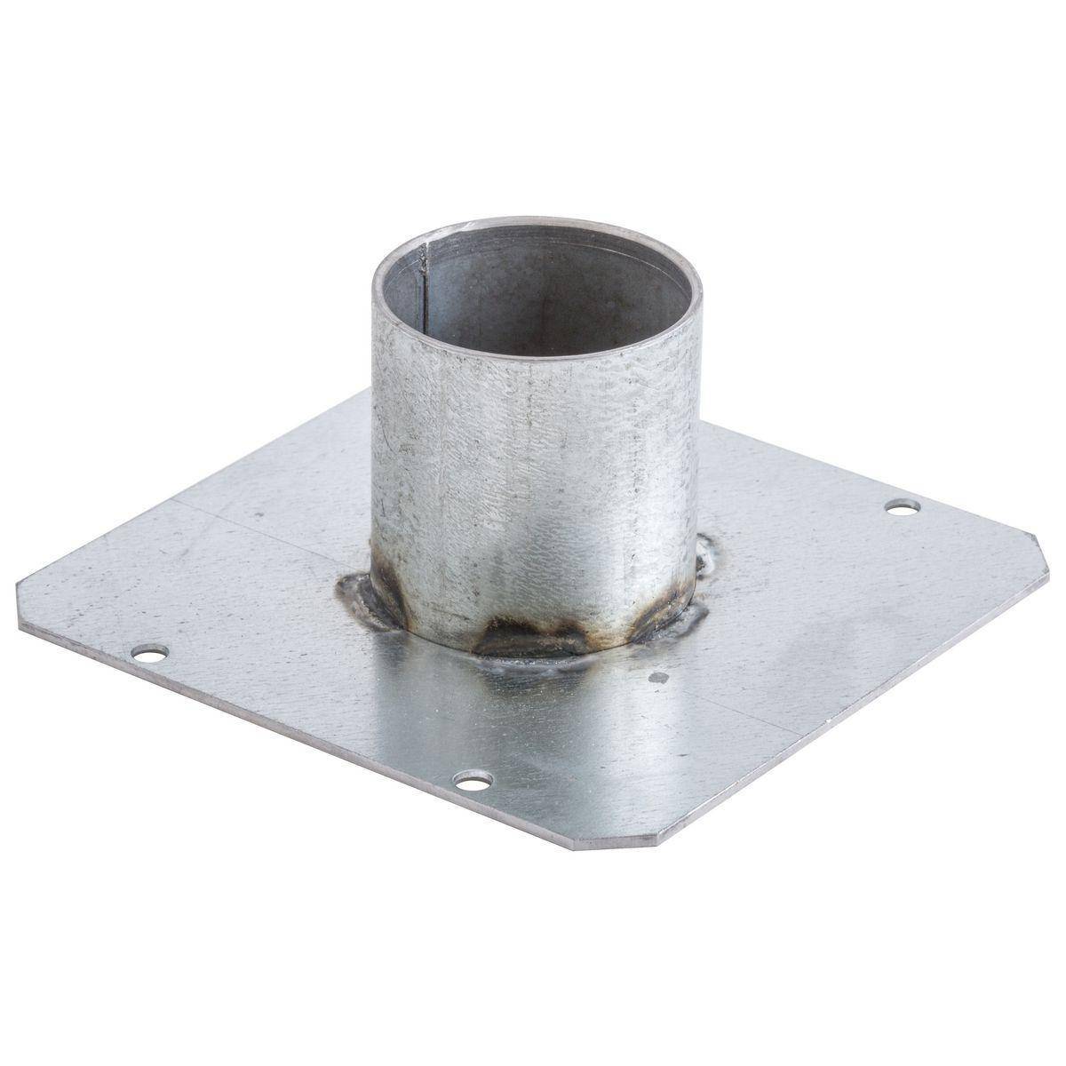Wiring Device-Kellems SystemOne S1R10CBF150 Standard Center Bottom Feed Plate With 1-1/2 in EMT, 4.1 in L x 4.34 in W x 1.18 in D, Galvanized Steel