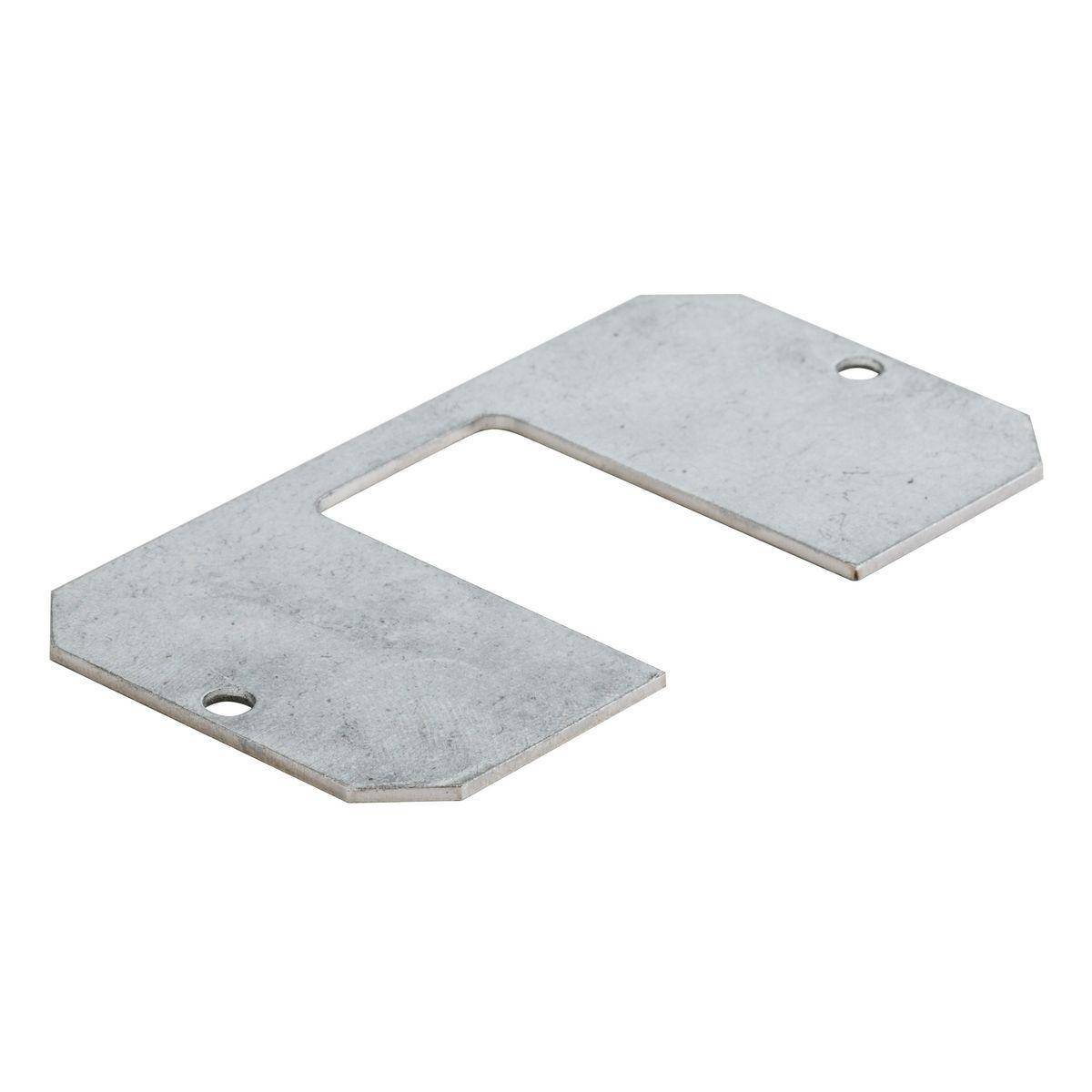 Wiring Device-Kellems SystemOne S1R10CBFPT Standard Pass-Through Center Bottom Feed Plate, 4.1 in L x 2.16 in W x 1.18 in D, Galvanized Steel
