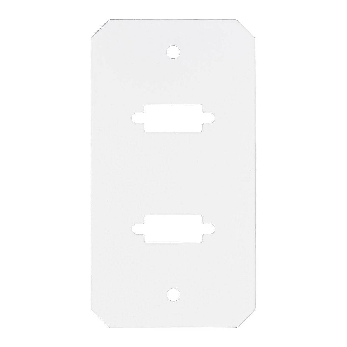 PREMISE WIRING Wiring Device-Kellems SystemOne™ ScrubShield® S1R10CSP2H Center Fire Rated Poke Through Recessed Standard Sub-Plate With (2) VGA/HDMI/DP Openings, 4.18 in L x 2.22 in W, Galvanized Steel