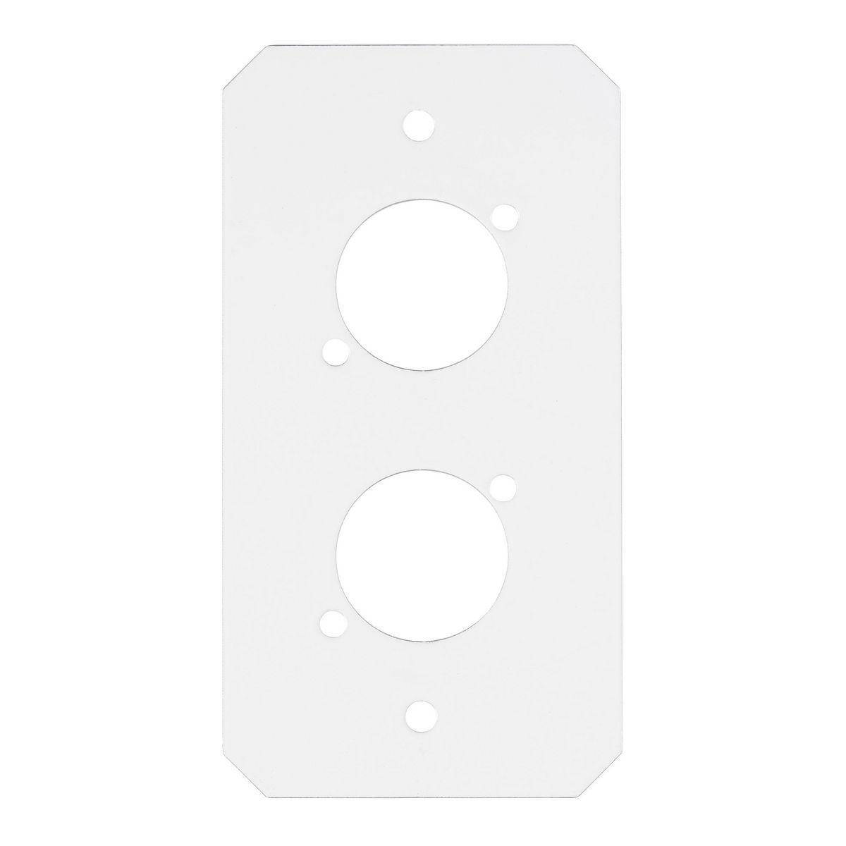 Wiring Device-Kellems SystemOne S1R10CSP2X Standard Center Sub Plate With (2) XLR Opening, 4.18 in L x 2.22 in W x 0.06 in D, Steel
