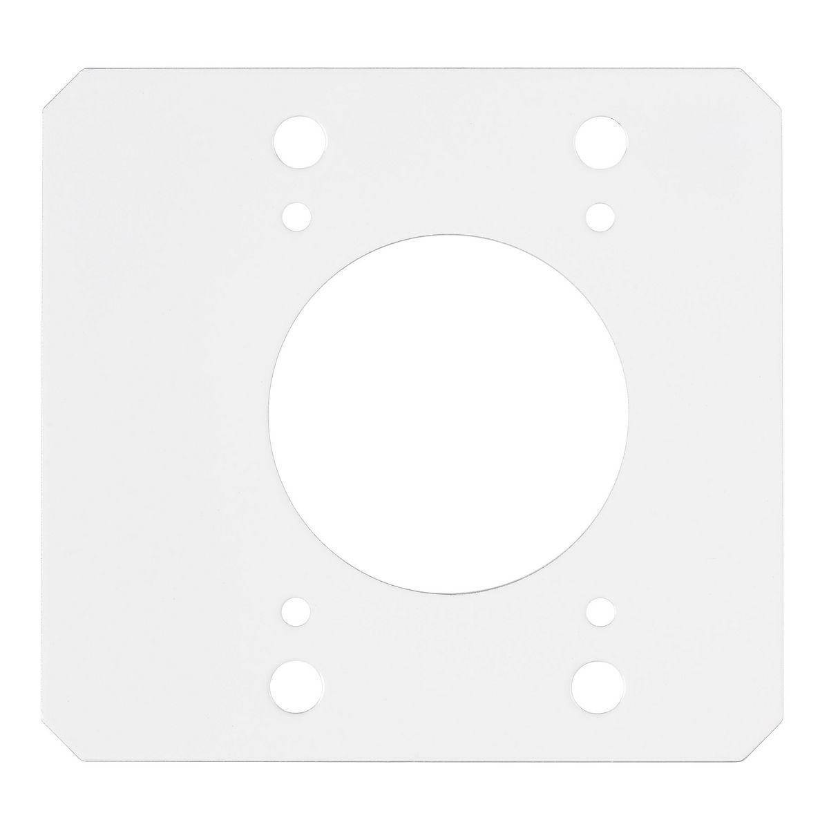 PREMISE WIRING Wiring Device-Kellems SystemOne™ ScrubShield® S1R10CSPE Center Fire Rated Poke Through Recessed Standard Sub-Plate With (1) 2.16 in Opening, 4.18 in L x 4.47 in W, Galvanized Steel