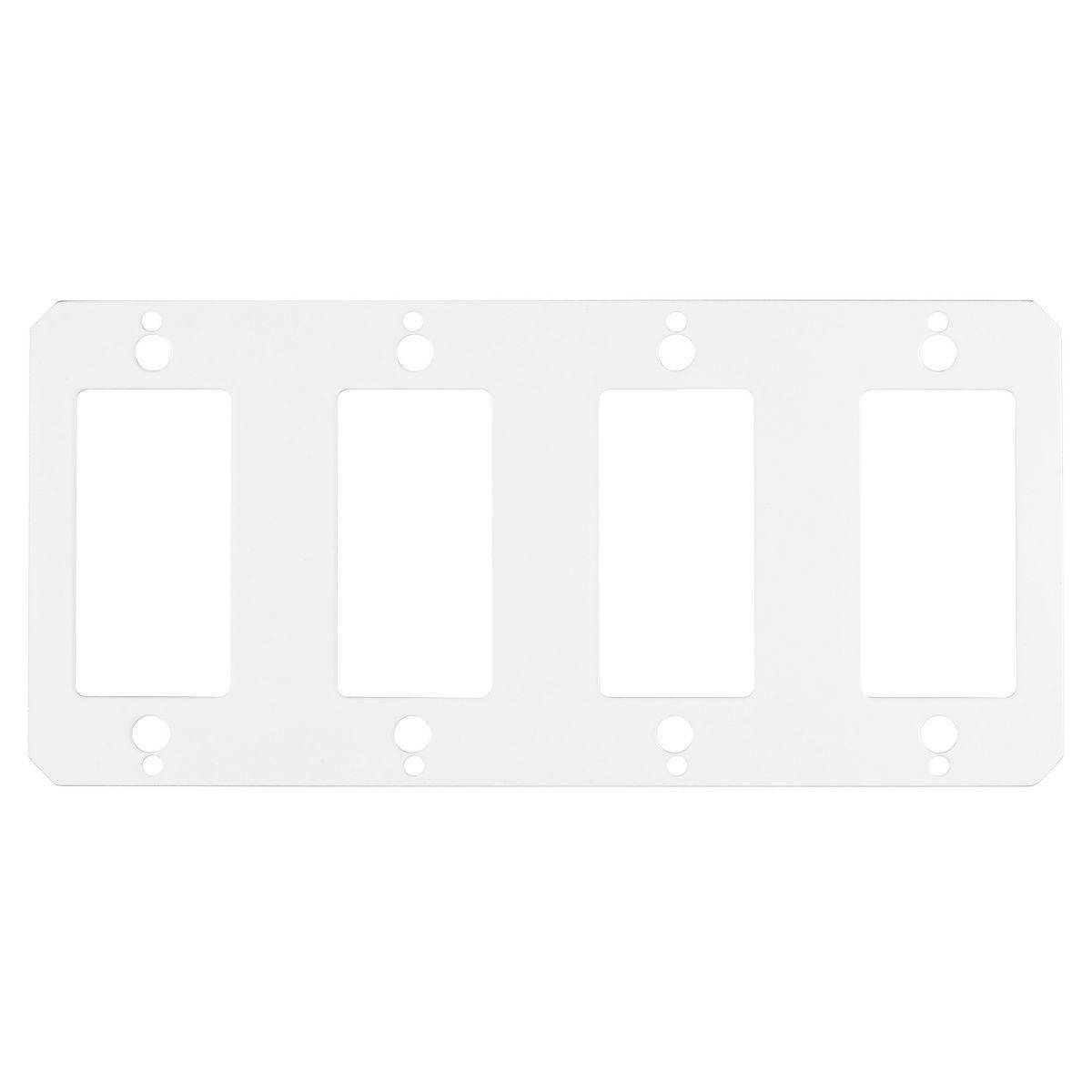 PREMISE WIRING Wiring Device-Kellems SystemOne™ ScrubShield® S1R10CSPP Center Fire Rated Poke Through Recessed Standard Sub-Plate With (4) Style Line® Decorator Openings, 4.18 in L x 8.9 in W, Galvanized Steel