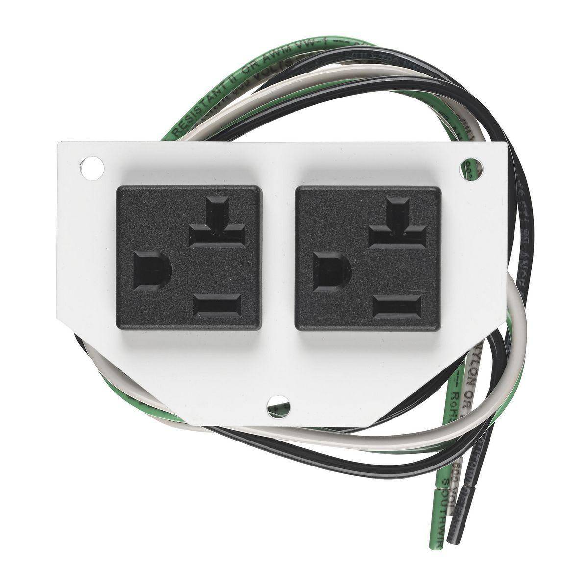 Wiring Device-Kellems SystemOne S1R10PSPZ Standard Half Duplex Pre-Wired Perimeter Sub Plate With 24 in Lead, 3.3 in L x 2.08 in W x 0.92 in D, Steel