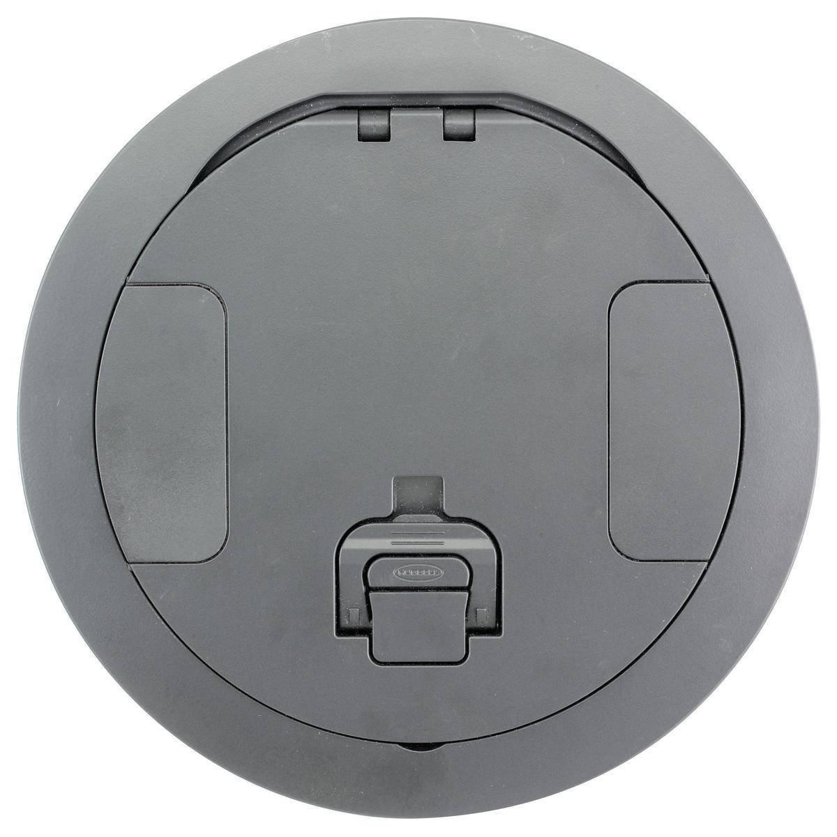 PREMISE WIRING S1R8CVRGRY SystemOne Recessed Poke Through Cover Assembly, 9-1/2 in Dia, 1.3 in D, Die Cast Aluminum