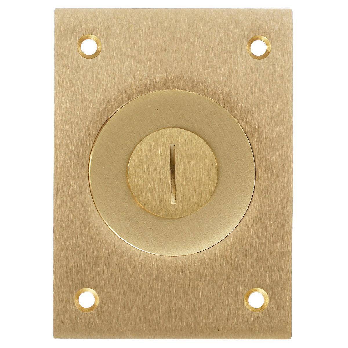 PREMISE WIRING S2425 Non-Metallic Floor Box Cover, 4.15 in L x 2.99 in W, Brass
