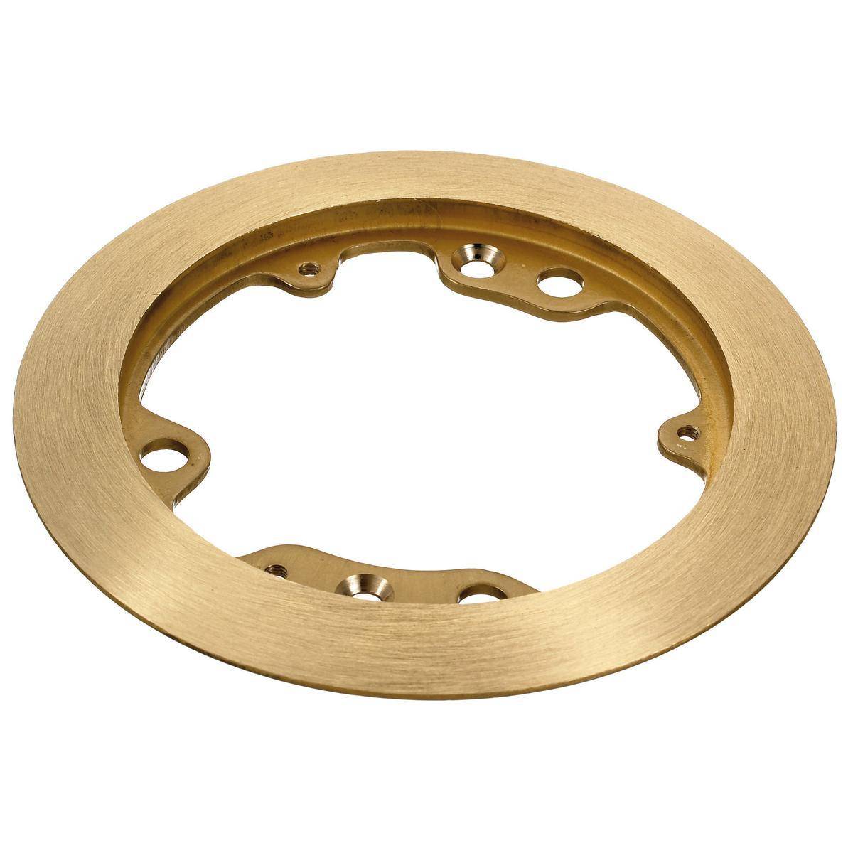 PREMISE WIRING S3182 Round Standard Carpet Flange, 5-1/4 in Dia, Brass