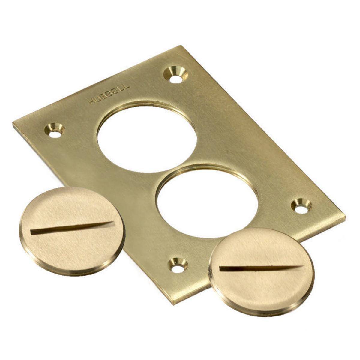 Wiring Device-Kellems S5013 Machined Replacement Standard Crown Plug, For Use With Floor/Wall Box, Brass
