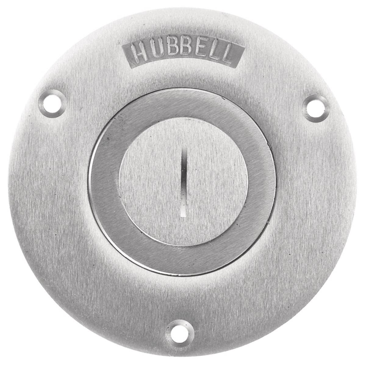 Wiring Device-Kellems SA2725 Standard Floor Box Cover, 3.88 in Dia, 3.88 in L x 3.87 in W, Aluminum
