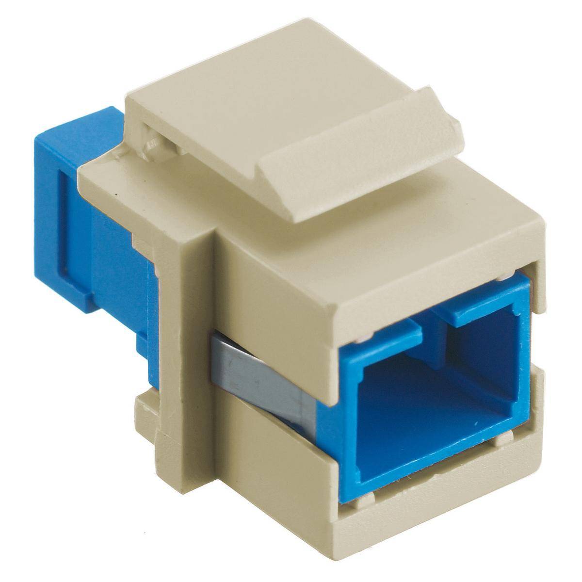 PREMISE WIRING SFFSCAQEI Keystone Simplex Standard Fiber Optic Adapter, SC Connector, Flush/Snap-Fit Mounting, 125 um Multi-Mode Fiber