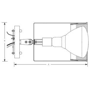 250 W, Hubbell Incorporated P6397-30 Heat Lamp Fixture, 1-Lamp, White