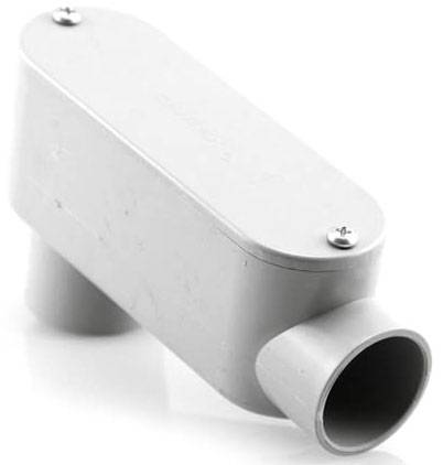 1/2" Rectangular Type LB Cover and Zinc Plated Steel Screw