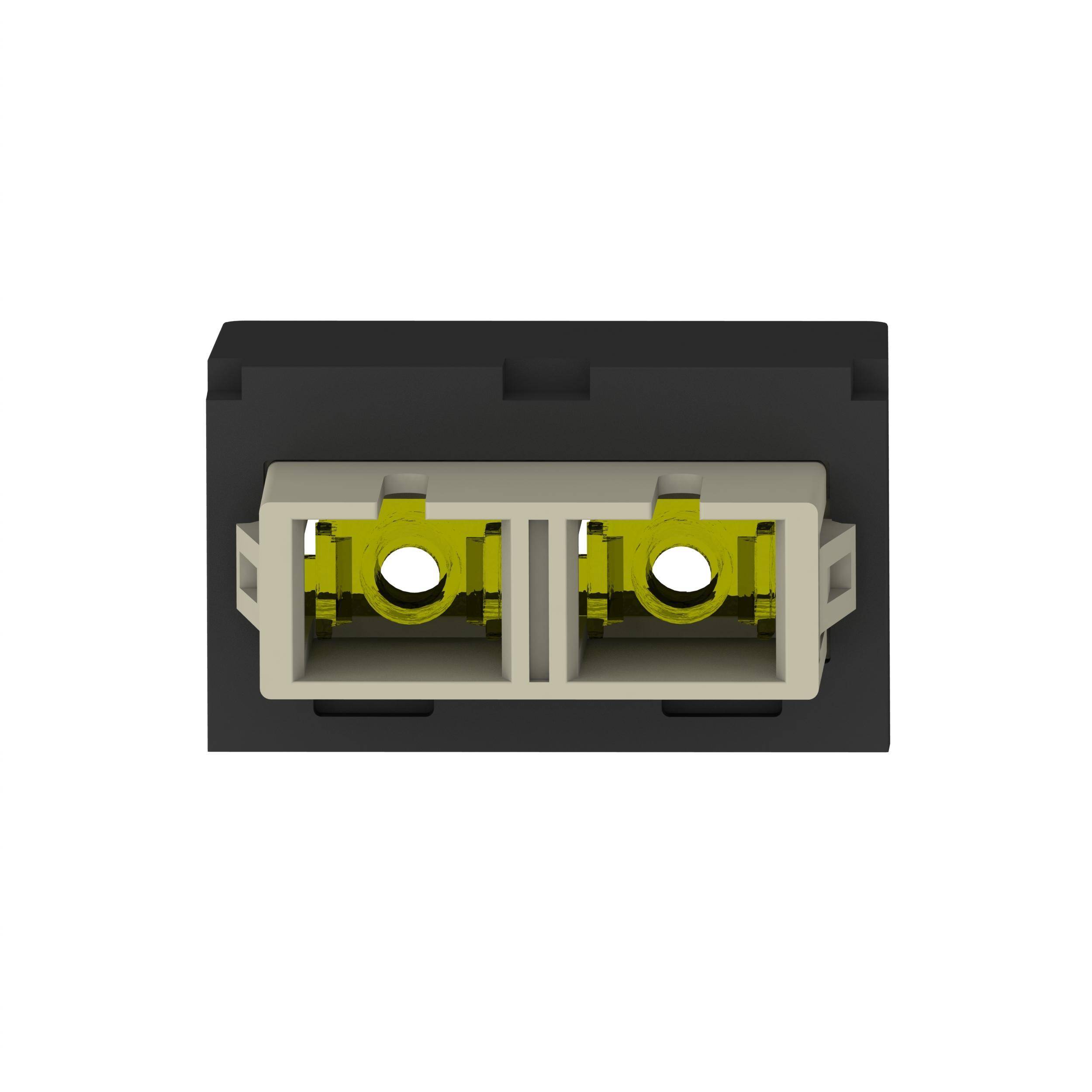 Panduit® Mini-Com® CMDEISCZBL Fiber Optic Adapter Module With Adapter, Zirconia Ceramic Split Sleeve, SC Duplex Connector