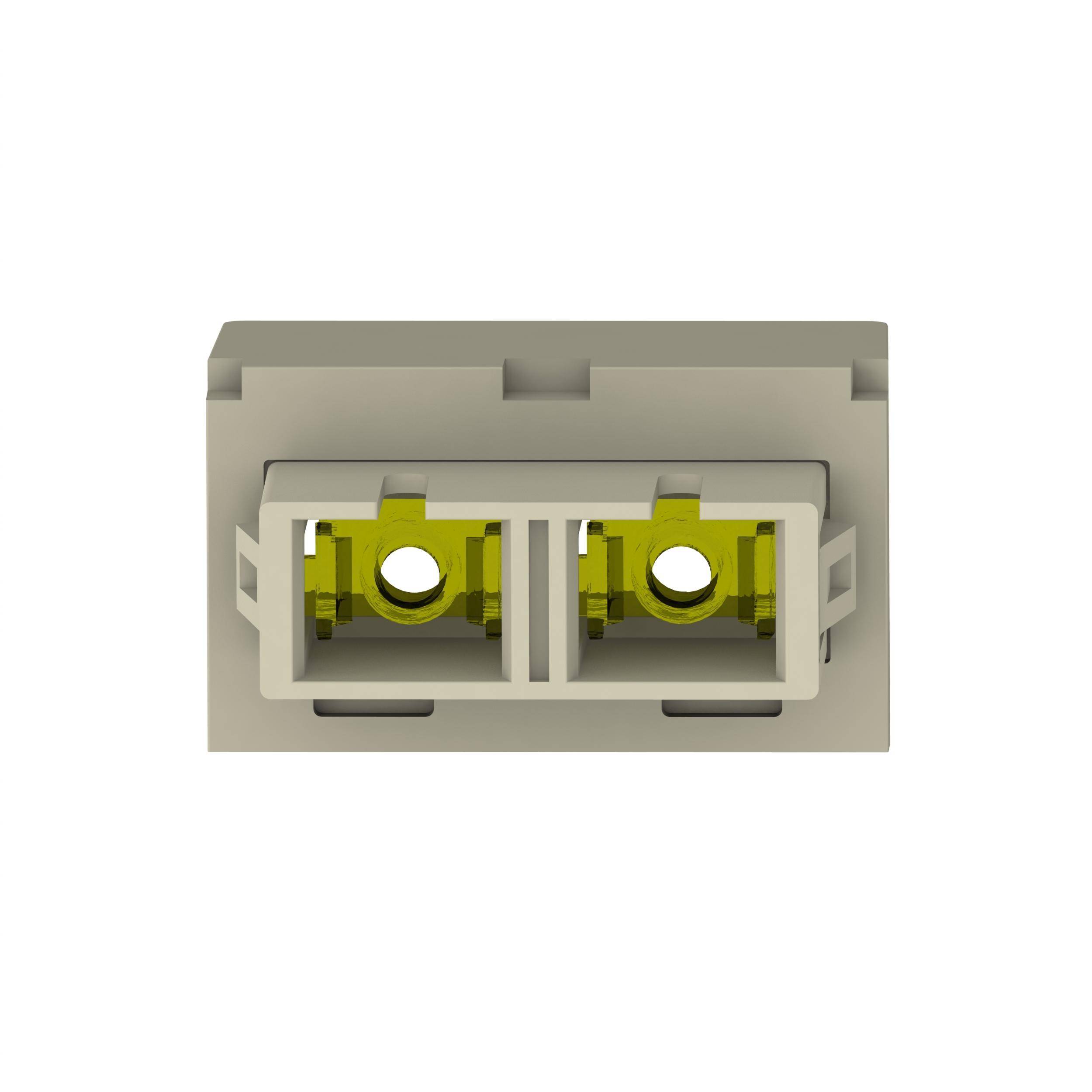 Panduit® Mini-Com® CMDEISCZEI Fiber Optic Adapter Module With Adapter, Zirconia Ceramic Split Sleeve, SC Duplex Connector