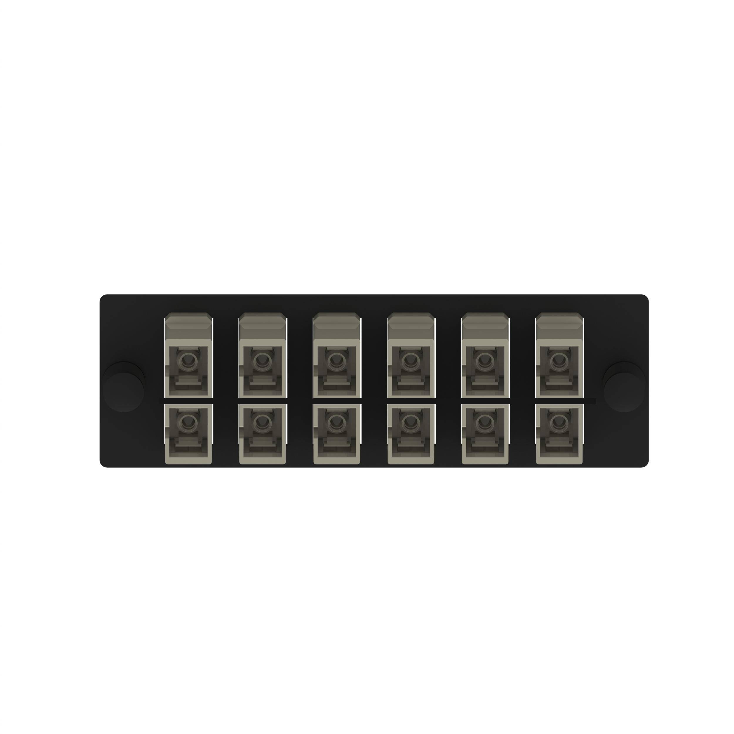 Panduit® FAP12WEISCZ Adapter Fiber Optic Panel, SC Simplex End B, (12) Fiber OM1 Fiber