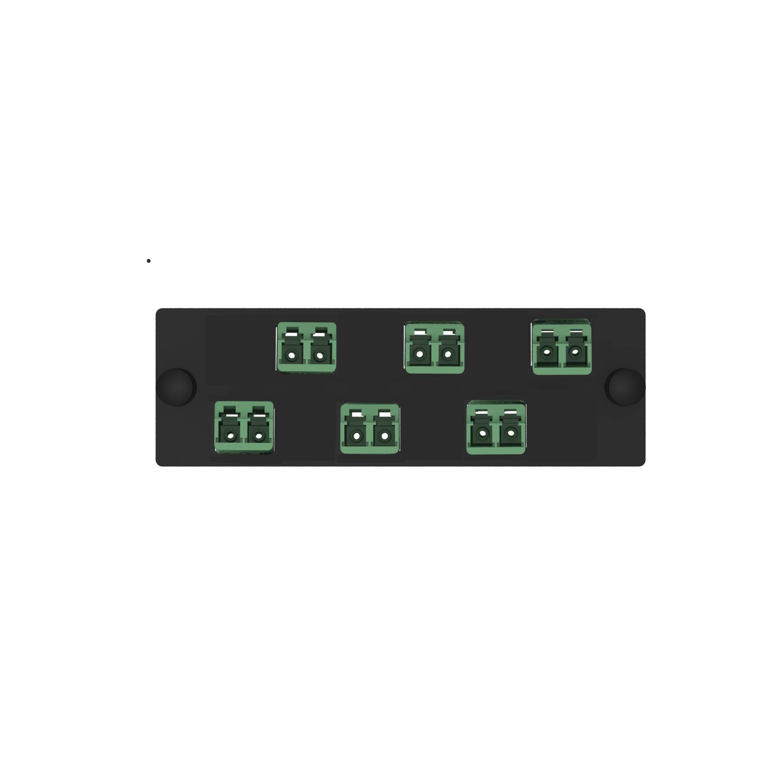 Panduit® FAP6WAGDLCZ Front Loading Adapter Fiber Optic Panel, SC Duplex End B, (6) Fiber OS2 Fiber
