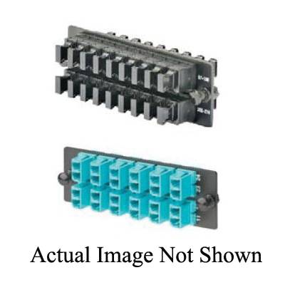 Panduit® Opticom® FAP6WFCZ Simplex Multi-Mode Loaded Fiber Optic Adapter Panel With (6) Plated Adapter, Phosphor Bronze Split Sleeves, FC End A,) OM3/OM4/OS1/OS2 Fiber