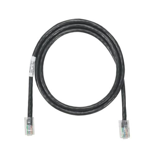 Panduit® NetKey™ NK5EPC1BLY U/UTP Patch Cord, Cat 5e, 24 AWG Stranded Copper Conductor, RJ-45 Connector, 1 ft L Cord, Black