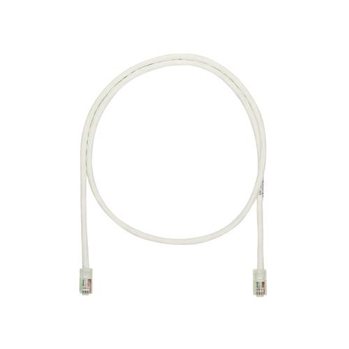Panduit® NetKey™ NK5EPC1Y U/UTP Patch Cord, Cat 5e, 24 AWG Stranded Copper Conductor, RJ-45 Connector, 1 ft L Cord, Off-White