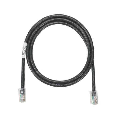 Panduit® NetKey™ NK5EPC11BLY Patch Cord, Cat 5e, 24 AWG UTP Unshielded Stranded Copper Conductor, RJ45 Modular Plug Connector, 11 ft L Cord, Black